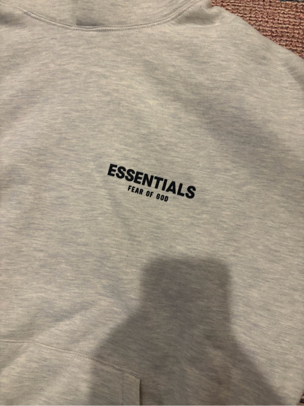 ESSENTIALS Fear of God Light Oatmeal Hoodie & Jogger Set - Picture 3 of 11